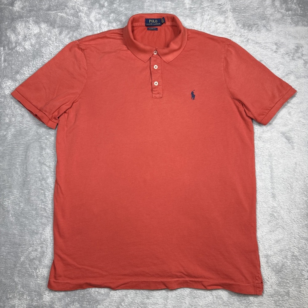 Polo Ralph Lauren‎ Classic Fit Polo Shirt Men M Red Cotton Soft